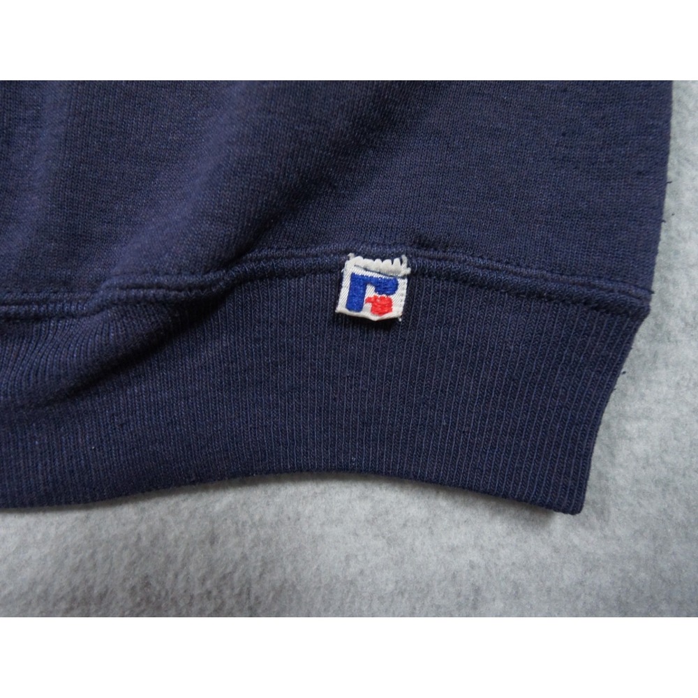 Vintage University of Michigan Sweatshirt Mens Large Blue 80s Crewneck Russell - Picture 6 of 14